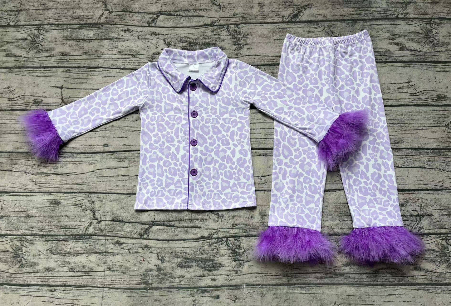 GLP1259 Purple Winter Long Sleeve Wholesale Boutique Kid Outfit Clothing Sets