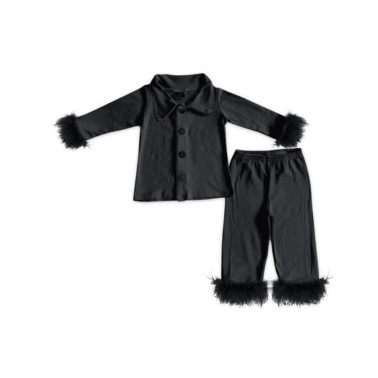 GLP1260 Black Long Sleeve Wholesale Boutique Kid Clothing