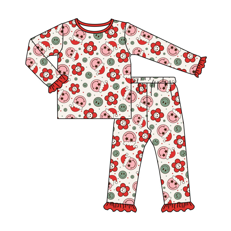 GLP1272 Red Christmas Long Sleeve Wholesale Boutique Kid Clothing