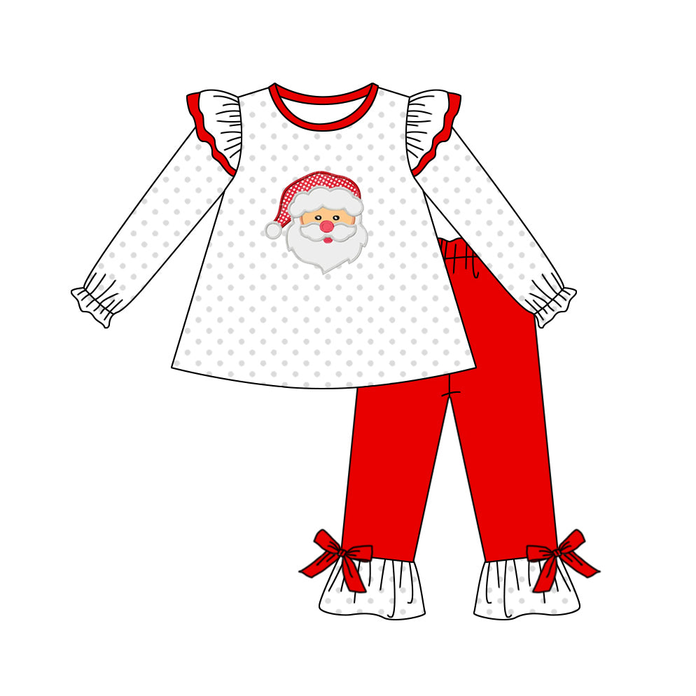 GLP1317 Christmas Girls Long Sleeve Wholesale Boutique Kid Outfit