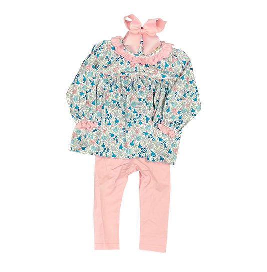 GLP1329 Pink Children Long Sleeve Wholesale Boutique Kid Outfit