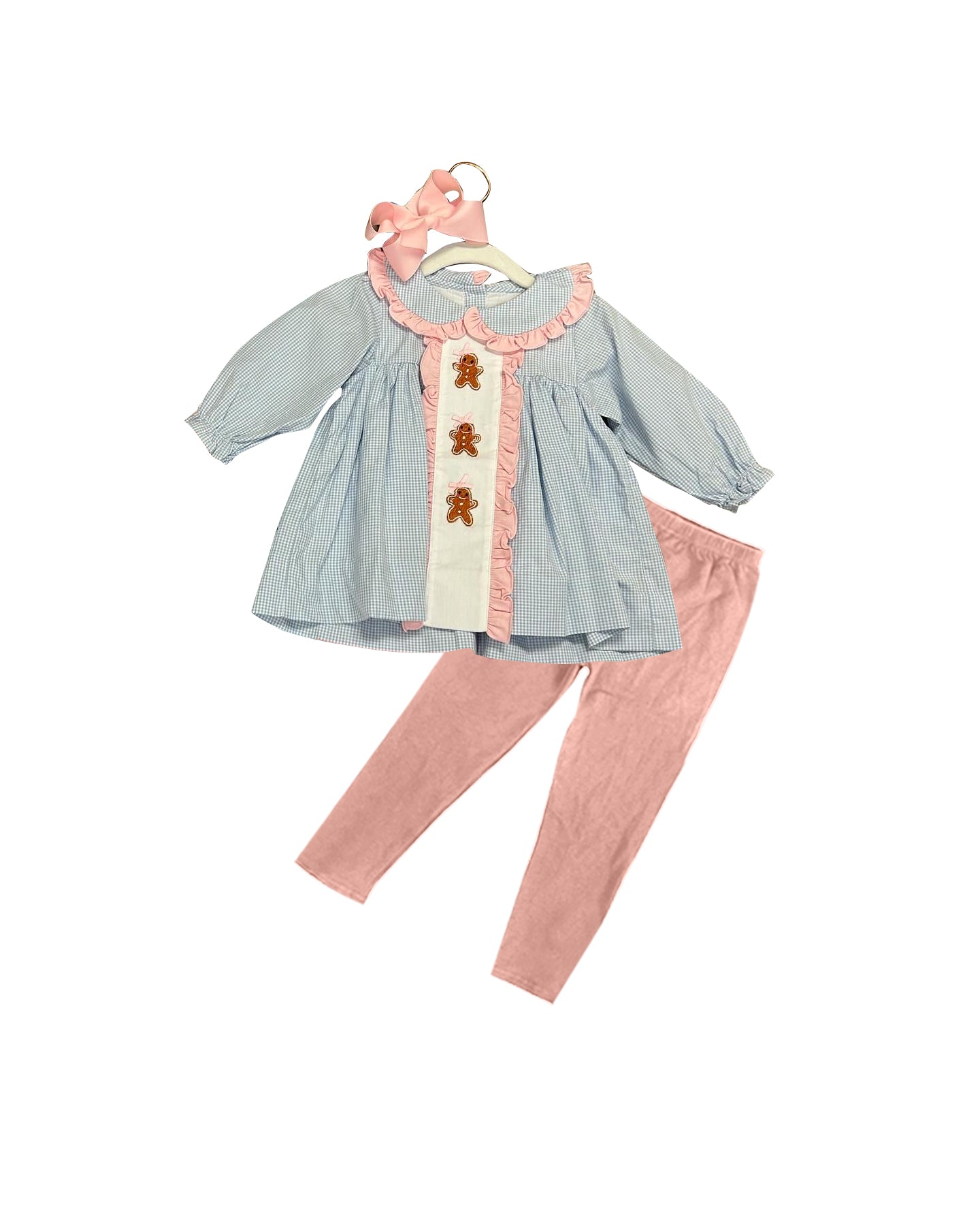 GLP1330 Cute Pink Children Long Sleeve Wholesale Boutique Kid Outfit