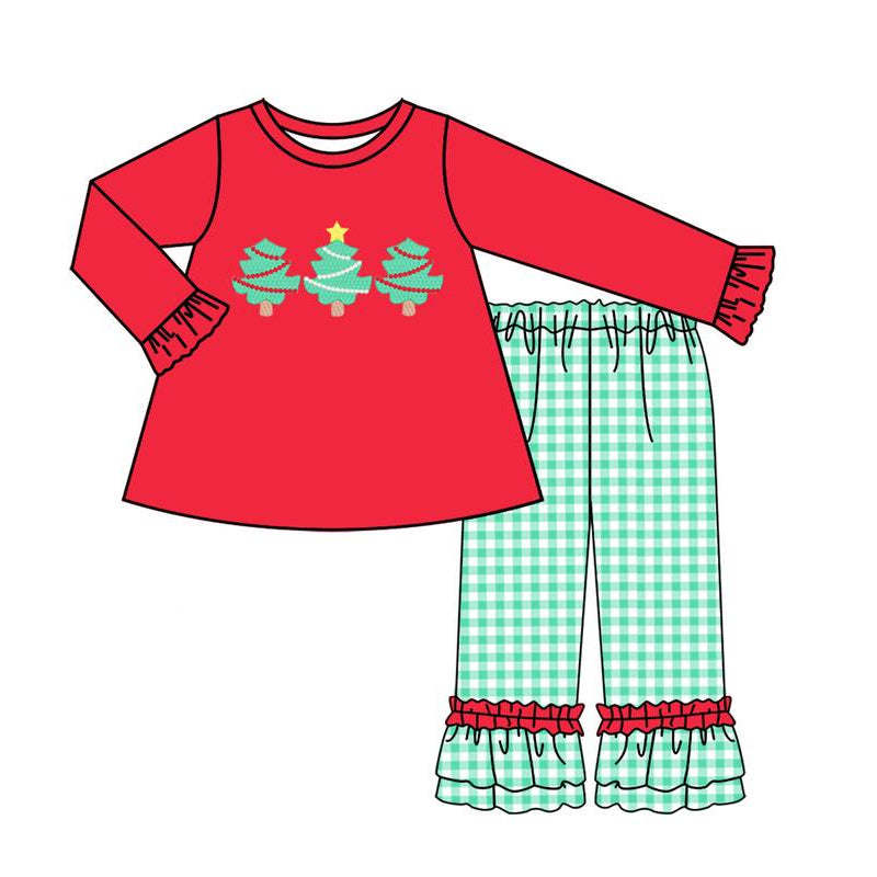 GLP1331 Cute Red Children Long Sleeve Wholesale Boutique Kid Outfit