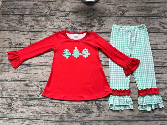 GLP1331 Red Long Sleeve Wholesale Boutique Kid Outfit Clothing Sets