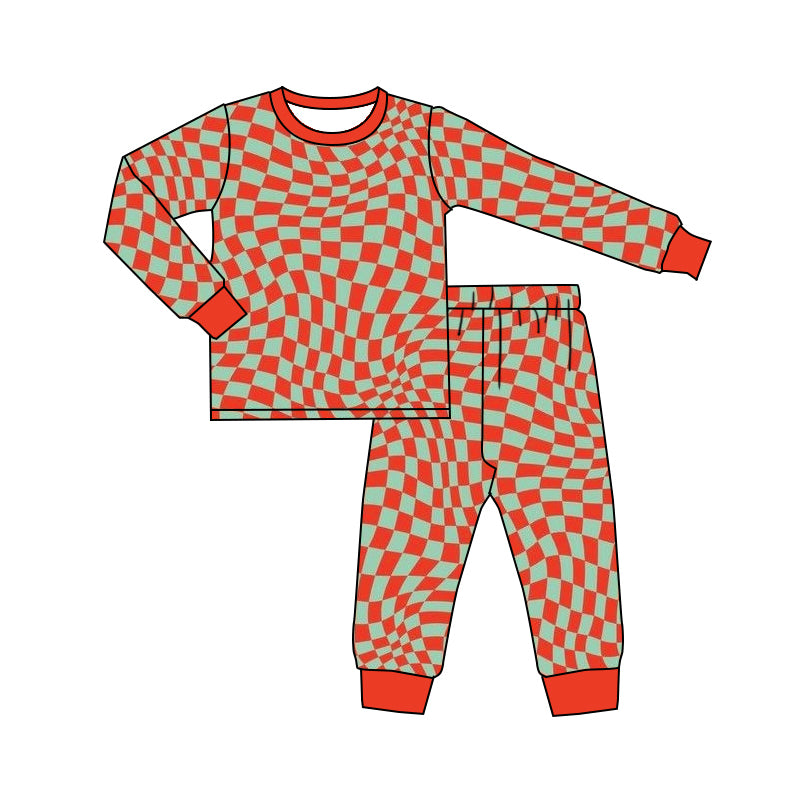 GLP1358 Red Girls Children Long Sleeve Wholesale Boutique Kid Outfit