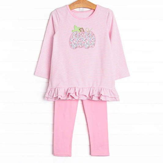 GLP1401 Pink Girls Children Long Sleeve Wholesale Boutique Kid Outfit