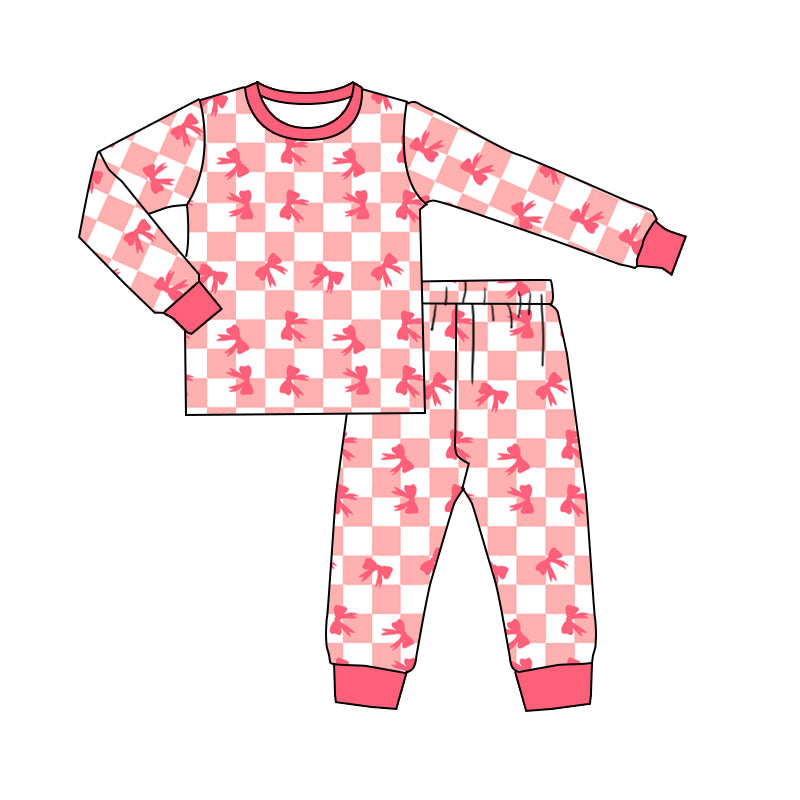 GLP1433 Pink Girls Long Sleeve Wholesale Boutique Kid Outfit Clothing Sets