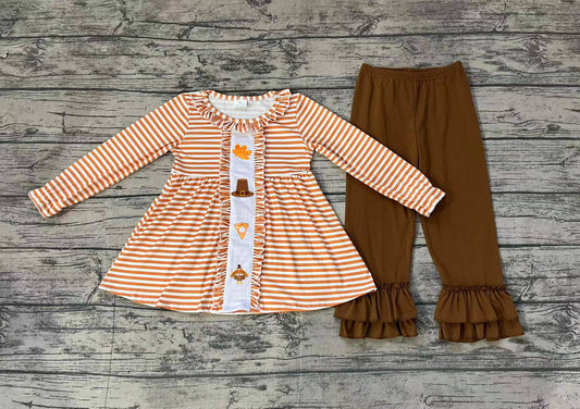 GLP1435 Turkey Winter Fall Long Sleeve Wholesale Boutique Kid Outfit