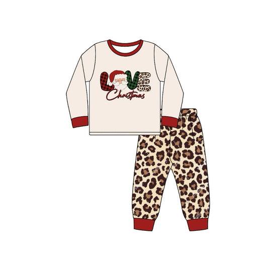 GLP1661 Santa Winter Fall Long Sleeve Wholesale Boutique Kid Outfit