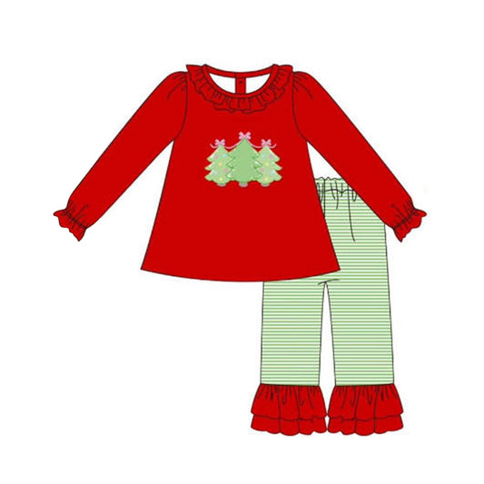 GLP1672 Red Christmas Girls Winter Fall Long Sleeve Wholesale Boutique Kid Outfit