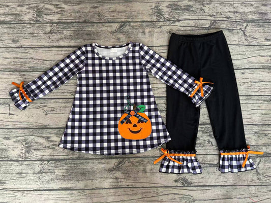 GLP1674 Pumpkin Winter Fall Long Sleeve Wholesale Boutique Kid Outfit