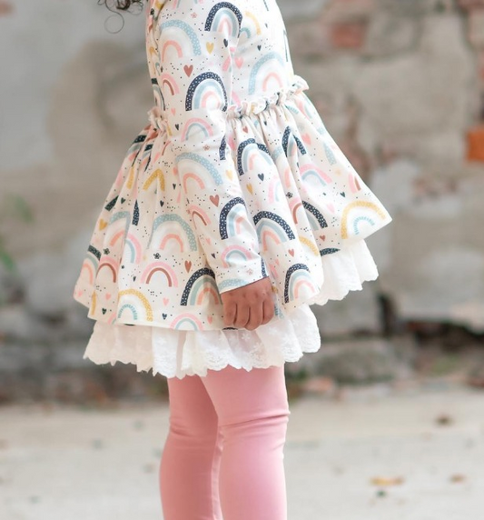 GLP1787  Rainbow Girls Winter Fall Long Sleeve Wholesale Boutique Kid Outfit