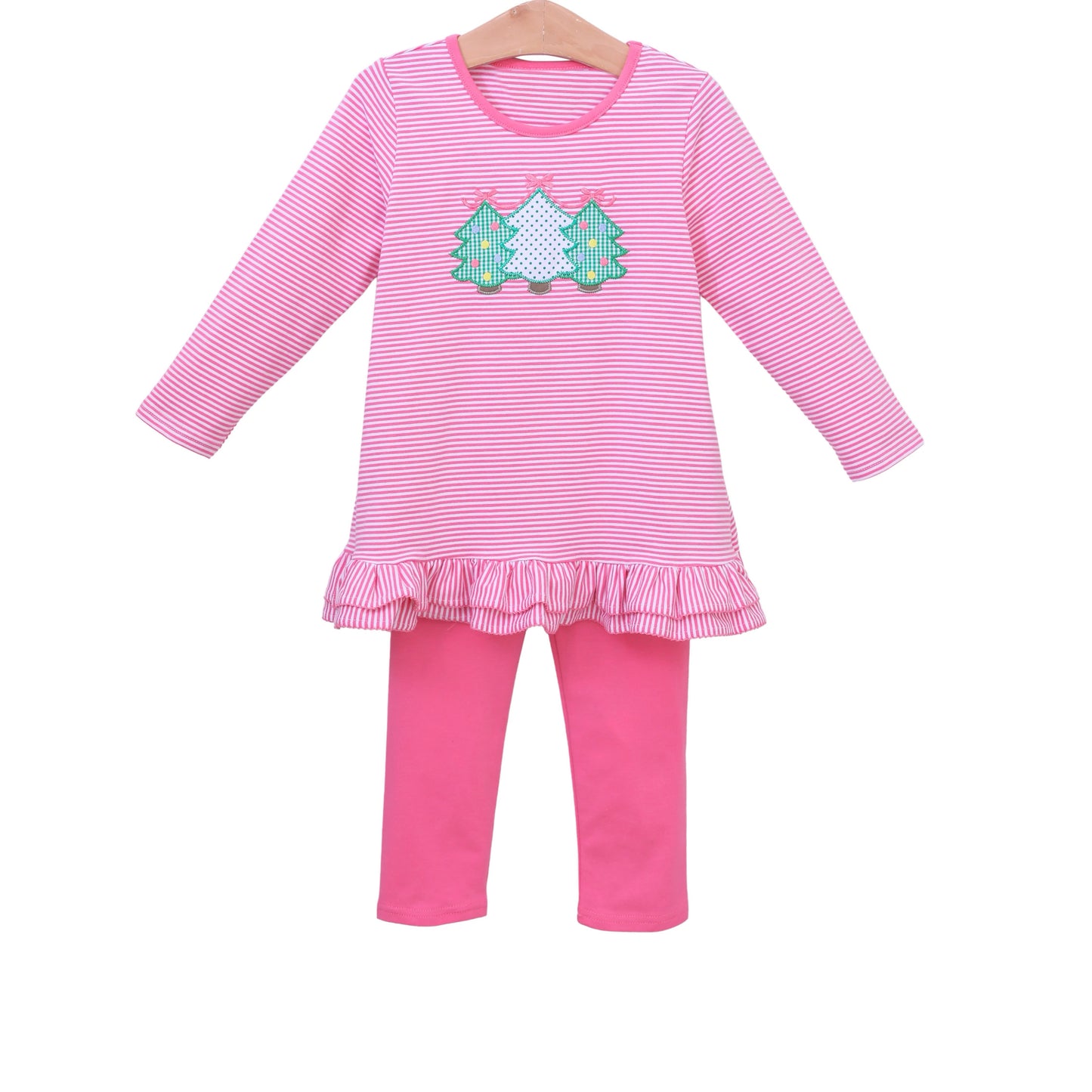 GLP1863 Christmas Tree Winter Fall Long Sleeve Wholesale Boutique Kid Outfit Clothing Sets