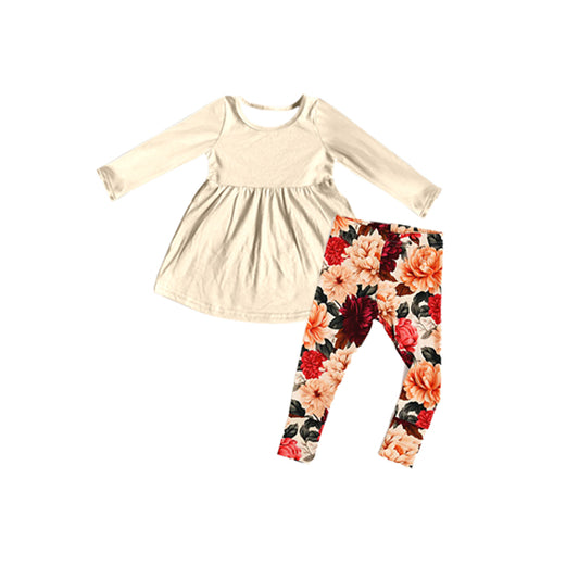 GLP1882 Cute Flower Girls Winter Fall Long Sleeve Wholesale Boutique Kid Outfit Clothing Sets