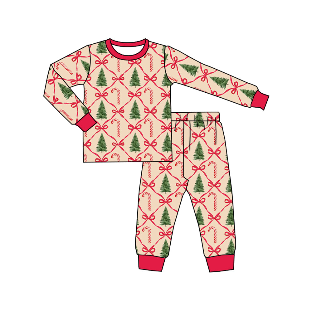 GLP1896 Christmas Tree Cute Winter Fall Long Sleeve Wholesale Boutique Kid Outfit Clothing Sets