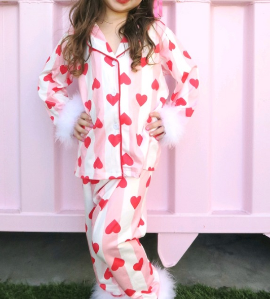 GLP1921 Pink Winter Fall Long Sleeve Wholesale Boutique Kid Outfit Clothing Sets