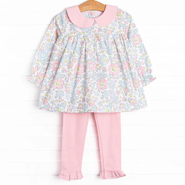 GLP1930 Floral Cute Winter Fall Long Sleeve Wholesale Boutique Kid Outfit Clothing Sets