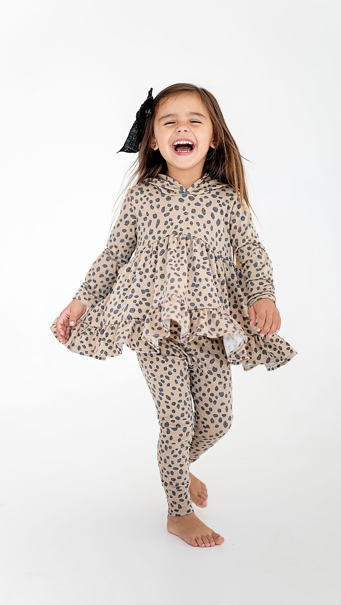 GLP2097 Girl Leopard Fall Long Sleeve Wholesale Boutique Kid Outfit Clothing Sets