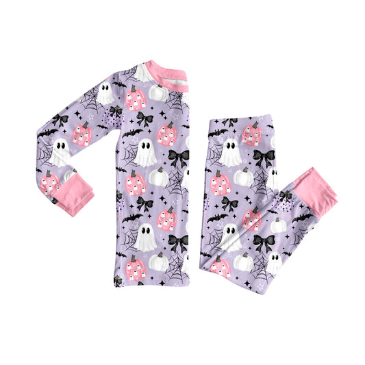 8.7  GLP2678 Baby Girls Ghost Pumpkins Bats Top Pant Halloween Set Preorder