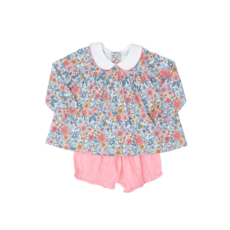 GLS0002 Pink Floral Wholesale Baby Kids Wear Boutique Kid Clothing Set