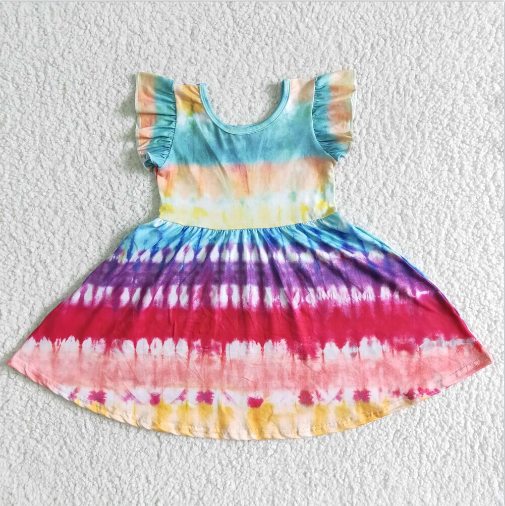 GSD0024 Kids Girls Tie Dye Dress