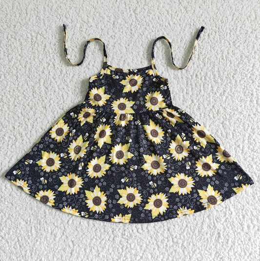 GSD0036  Sunflower Girl Summer Clothing Girls Dress