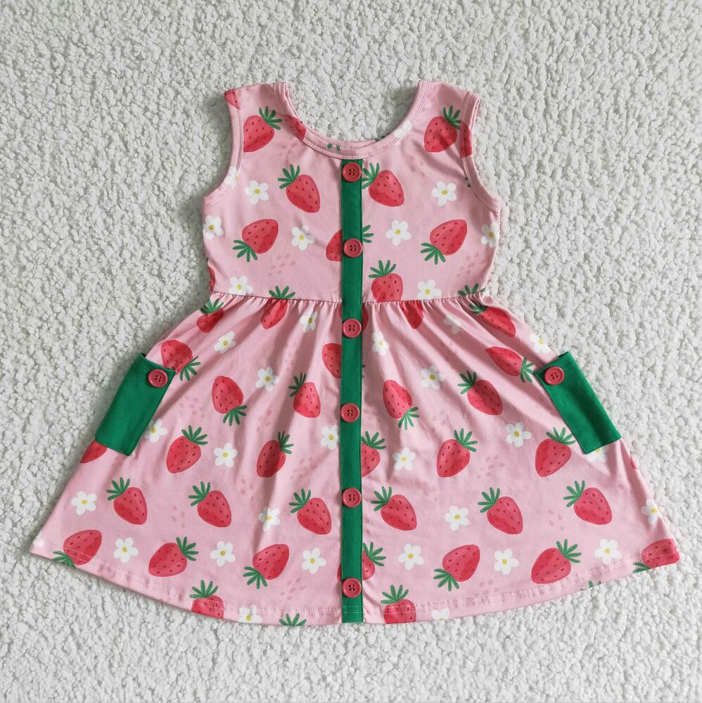 GSD0037 Pink Cute Kid Shorts Summer Boutique Children Dress