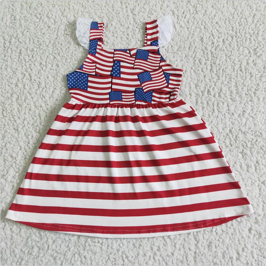 GSD0042 4th of july Girl Summer Clothing Girls Dress