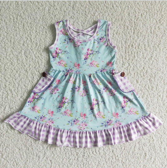 GSD0051  Summer Girls Floral Deer Dress