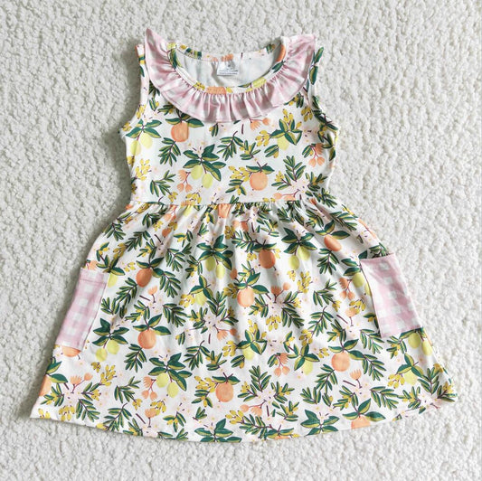 GSD0062 Summer Girls Floral Deer Dress