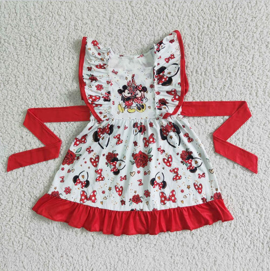 GSD0069  Red Cute Girl Summer Clothing Girls Dress