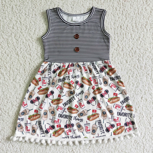 GSD0110 Cute Short Sleeve Children Clothing Kid Summer Boutique Dresses