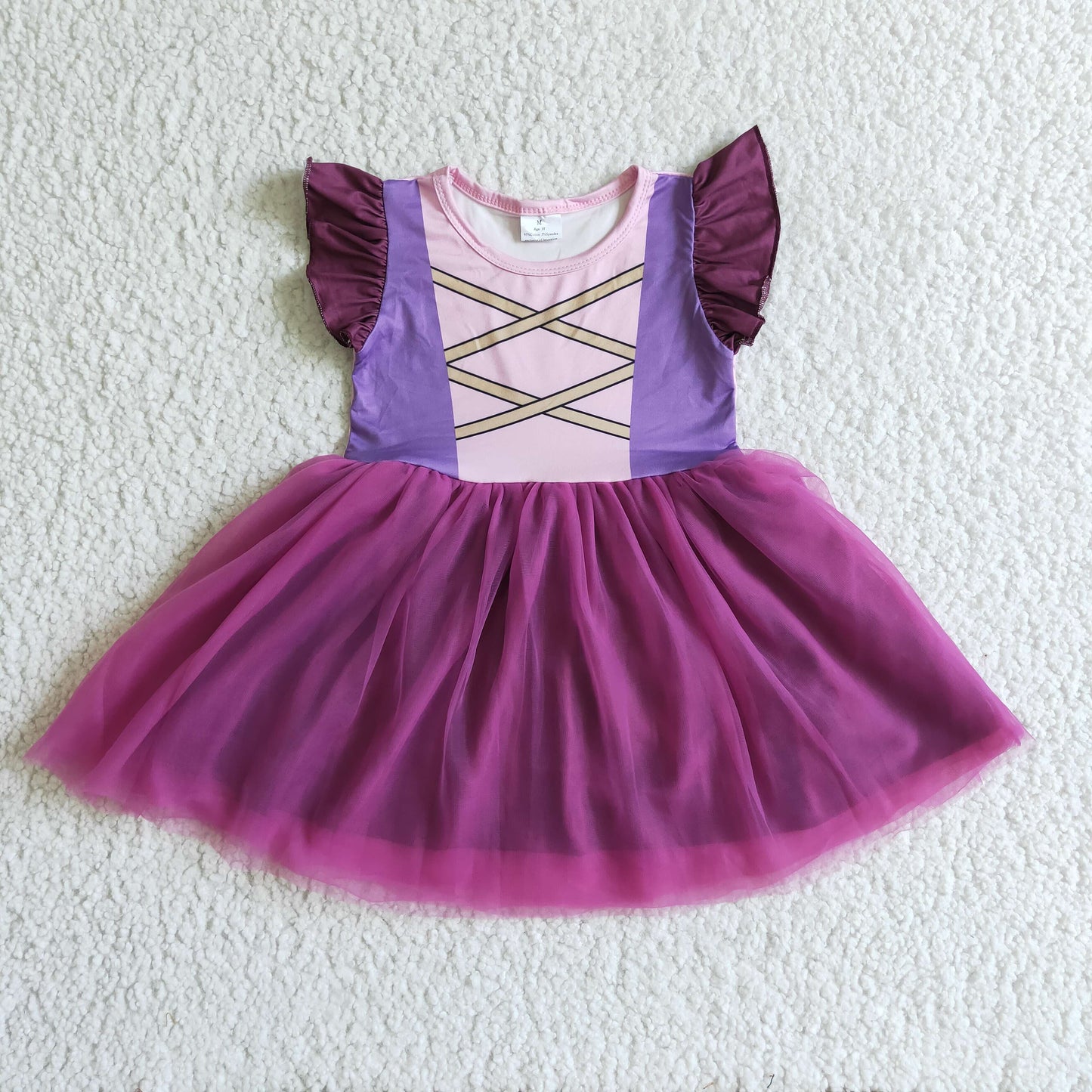 GSD0128  Purple Cute Children Clothing Kid Summer Boutique Dresses