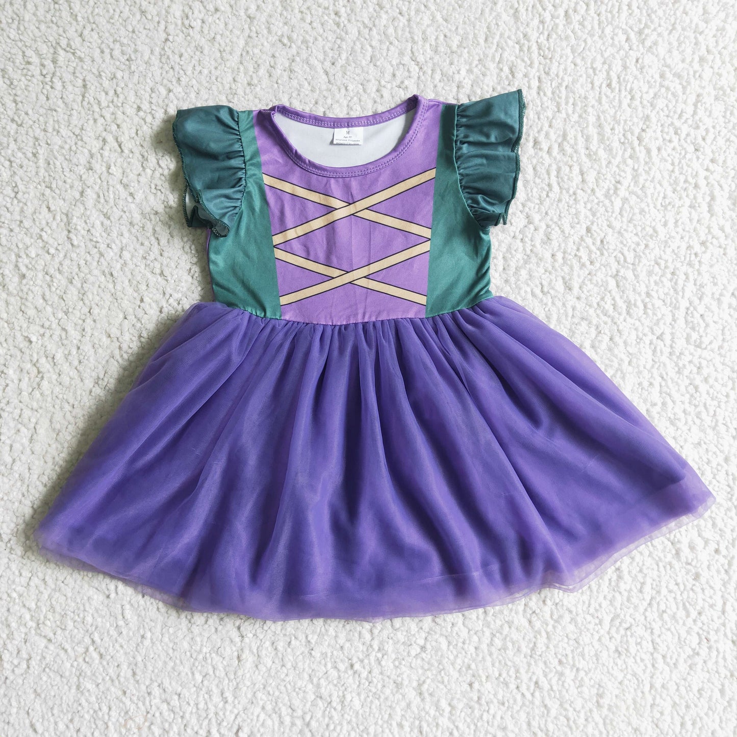 GSD0129   Purple Cute Children Clothing Kid Summer Boutique Dresses