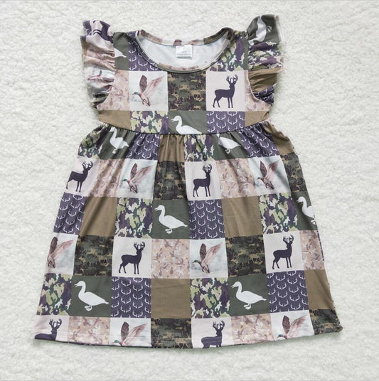 GSD0152  Camo Cute Girl Summer Clothing Girls Dresses