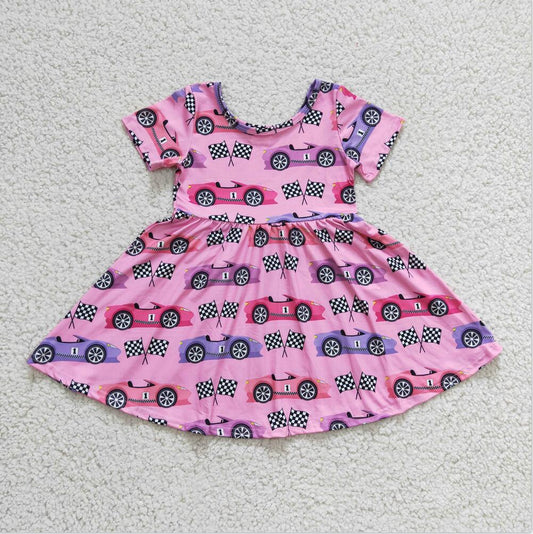 GSD0177 Car Cute Girl Summer Clothing Girls Dresses