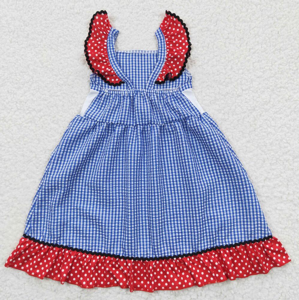 GSD0191 4th of July Cute Girl Summer Clothing Girls Dresses