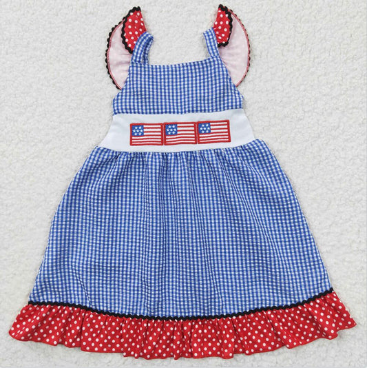 GSD0191 4th of July Cute Girl Summer Clothing Girls Dresses