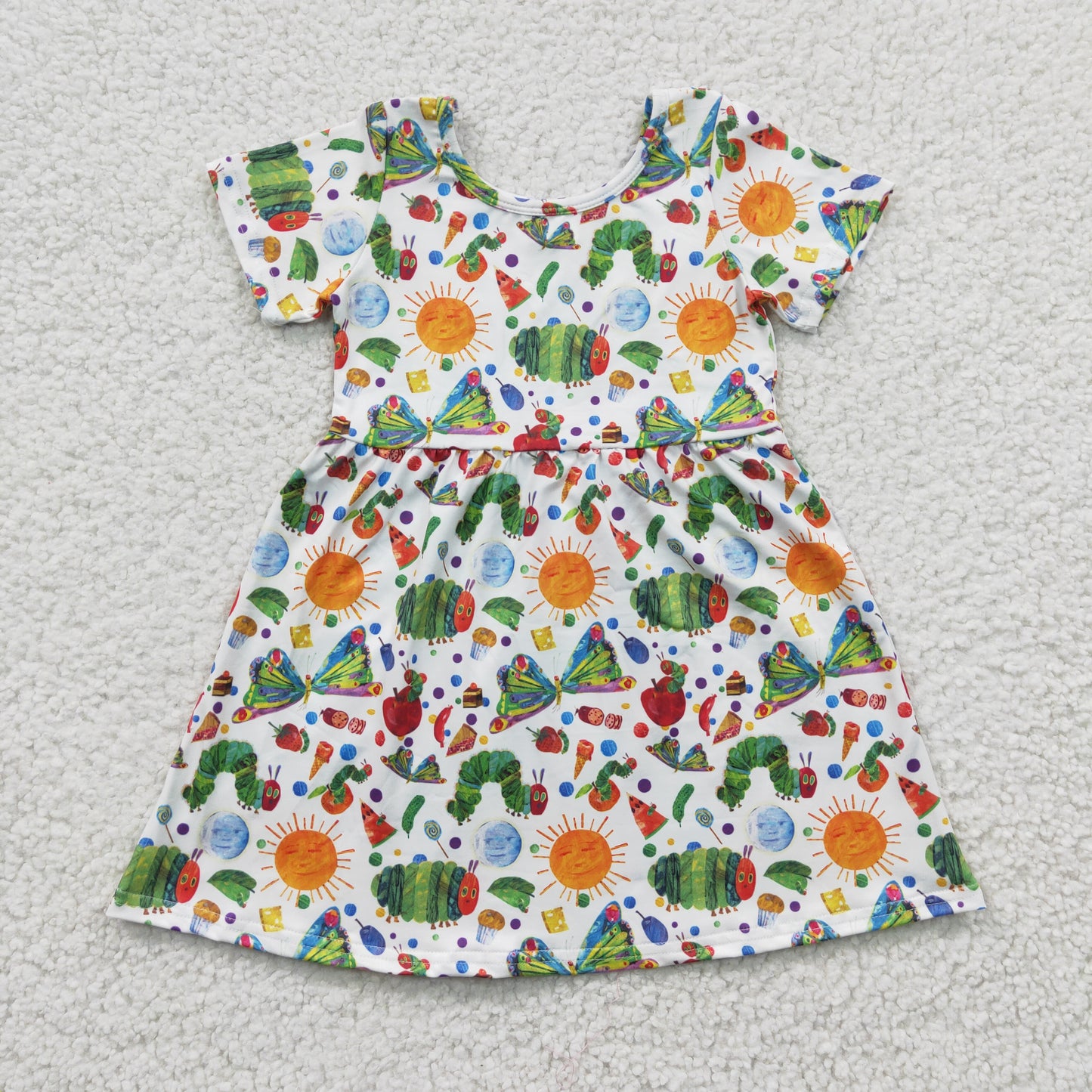 RTS NO MOQ Baby Girl Summer Skirt GSD0224 Green Tunic  Knee Length Dresses