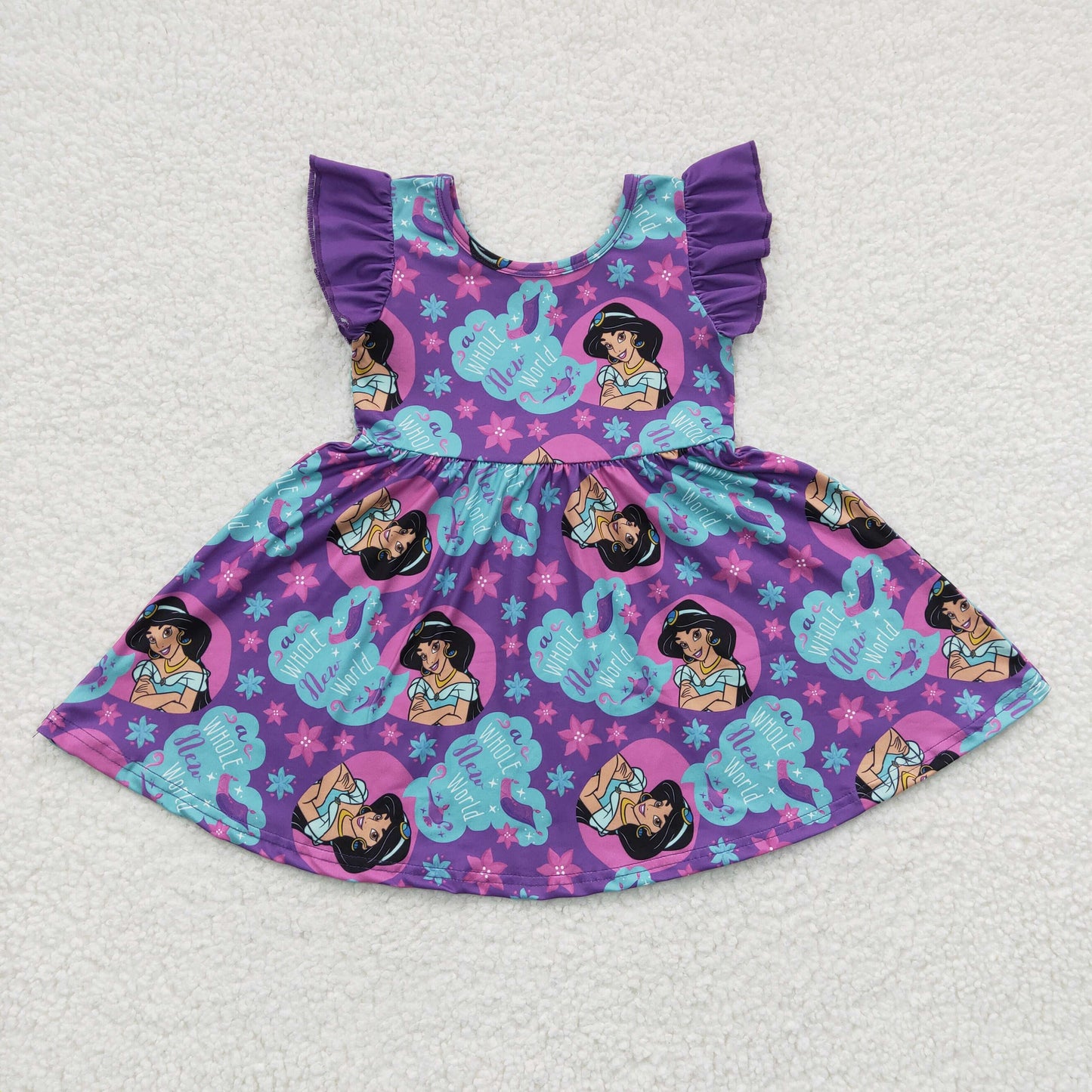 GSD0230 Cartoon Short Sleeve Baby Girls Summer Dress