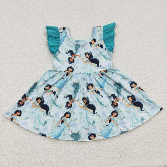 GSD0267  Cartoon Boutique Girl Summer Short Sleeve Skirt Clothing Girls Dresses