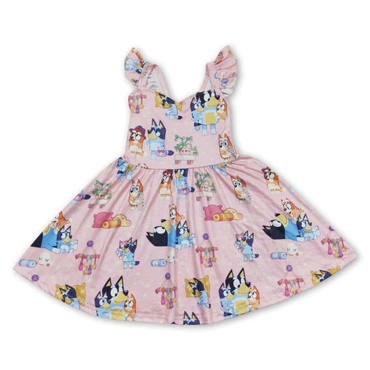 GSD0422 baby girl clothes cartoon girl summer dress