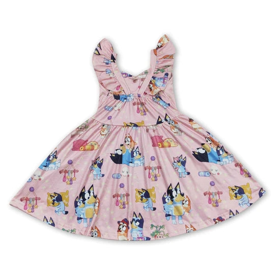 GSD0422 baby girl clothes cartoon girl summer dress