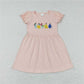 RTS NO MOQ Summer Sibling Baby Girls Pink Princess Tunic Pants Clothes Sets Knee Length Dresses