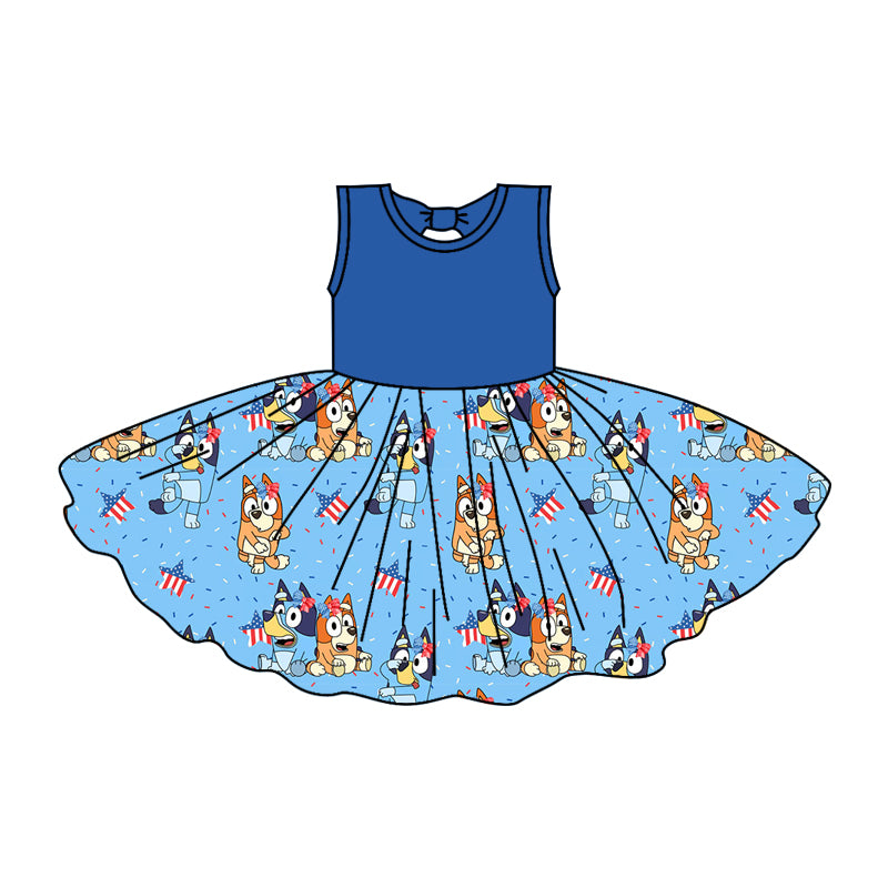 GSD1068 Summer Baby Girls Wear Short Sleeve Kid Twirl Dress