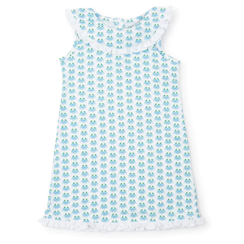 GSD1078 Sky Blue Summer Baby Girls Wear Short Sleeve Kid Dress