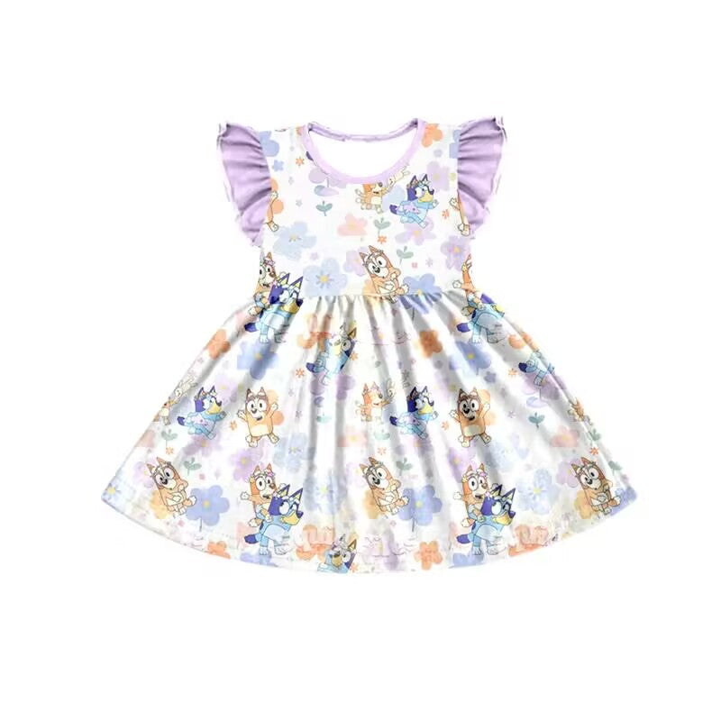 GSD1079 Dog Summer Baby Girls Wear Short Sleeve Kid Dress