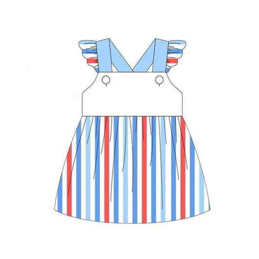 GSD1117  Cute Stripe Baby Girls Short Sleeve Dress