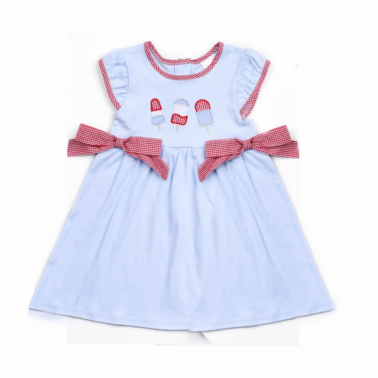 GSD1142 Ice cream Cute Baby Girls Wear Short Sleeve Kid Dresses