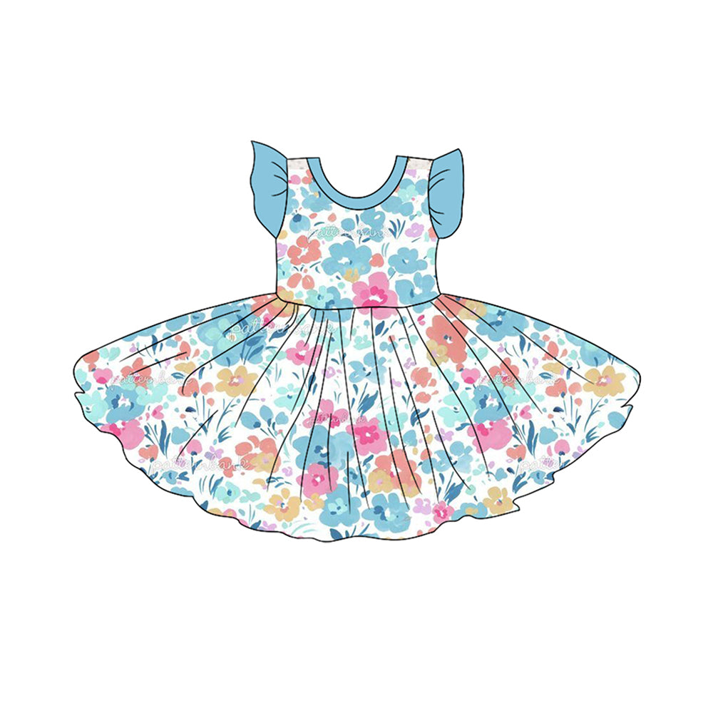 GSD1162 Lovely Baby Girls Wear Short Sleeve Kid Twirl Dresses